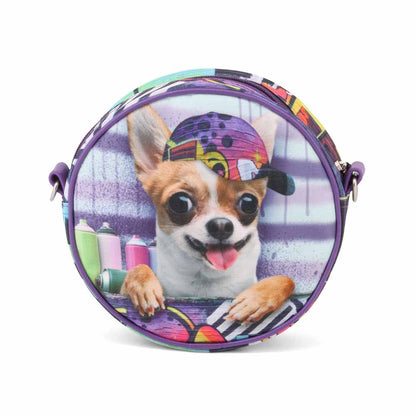 Sac à Bandoulière Rond Karactermania « Krazymals Chihuahua »