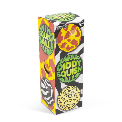 Squish Scrunchems Safari Diddy Balls - 3 Pack