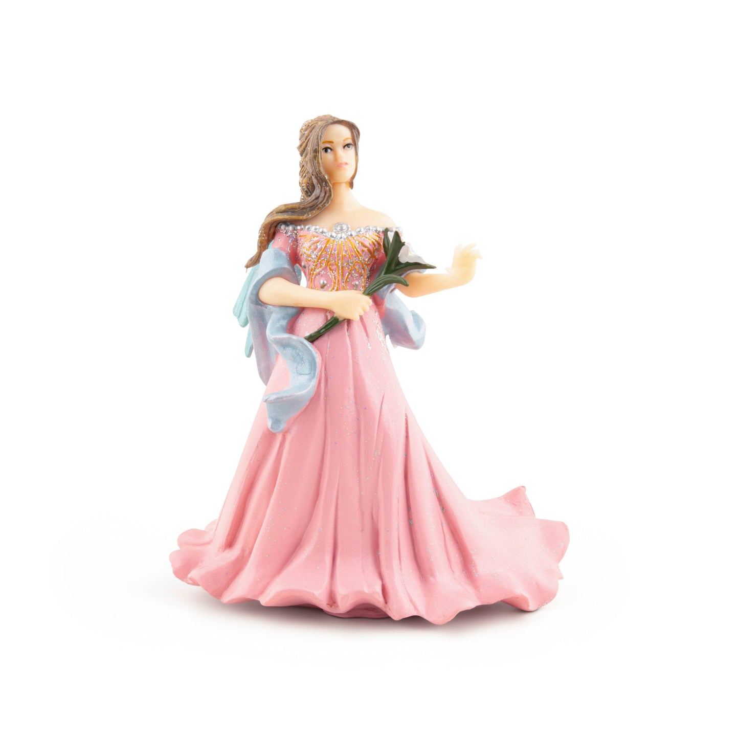 Pink Elf figurine with lily