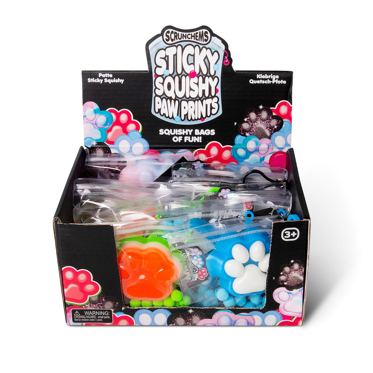 SCRUNCHEMS EMPREINTES DE PATTES COLLANTES ET SQUISHY