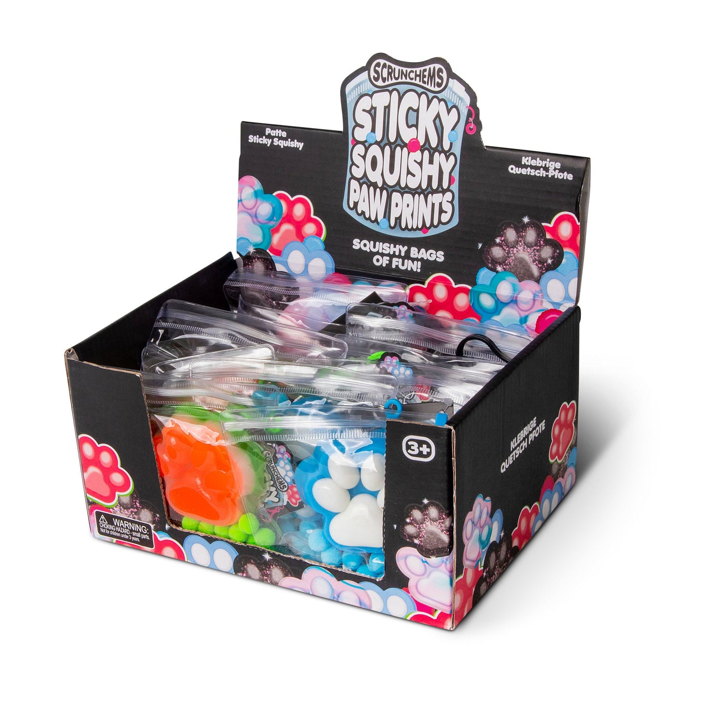 SCRUNCHEMS EMPREINTES DE PATTES COLLANTES ET SQUISHY
