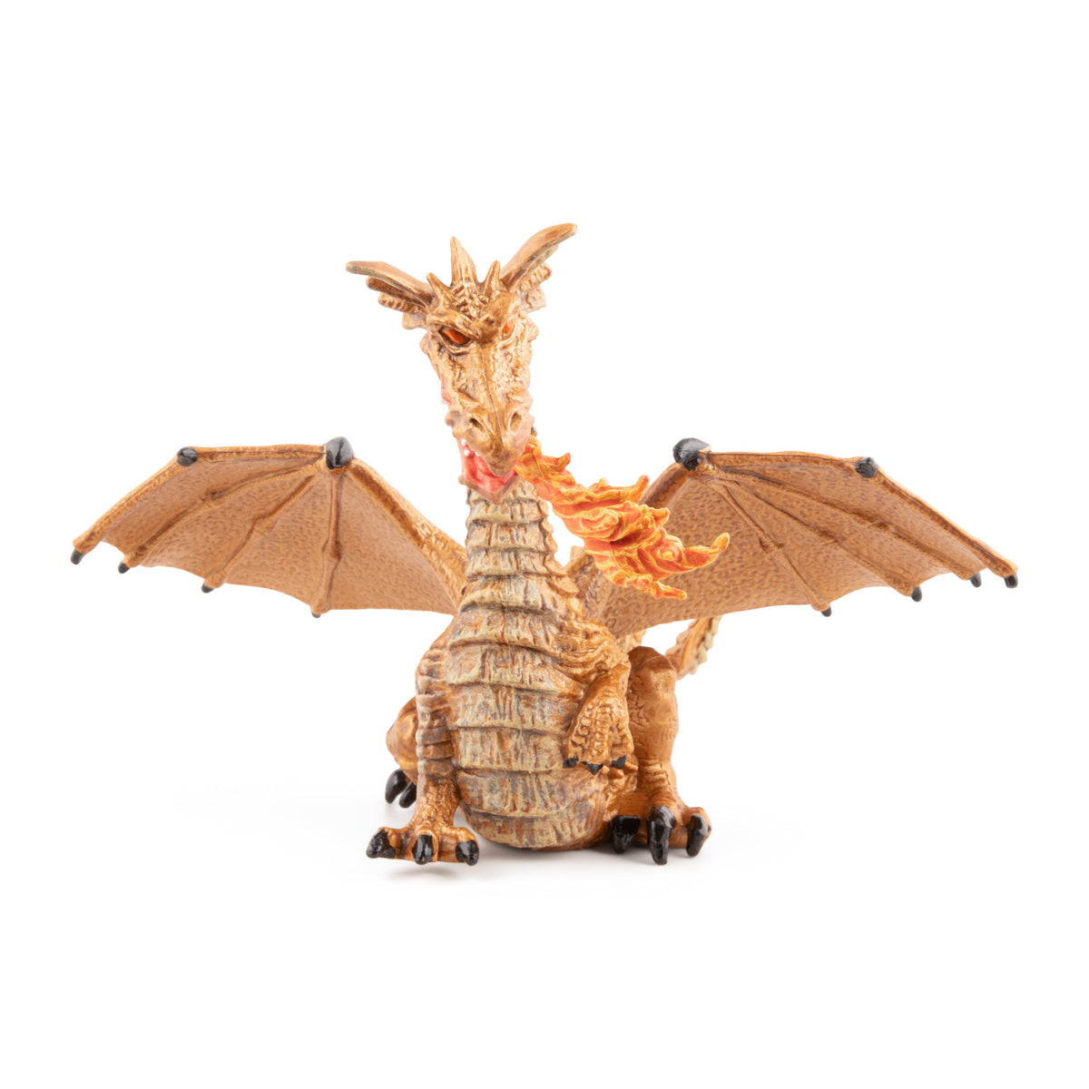Figurine Dragon or avec flamme