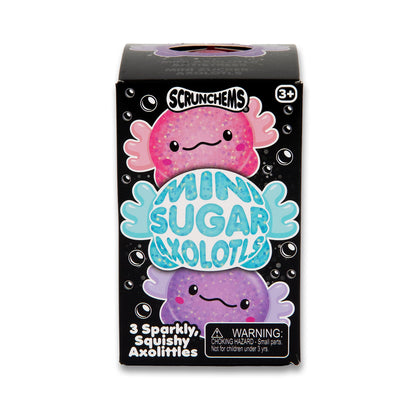 SCRUNCHEMS MINI SUGAR AXOLOTLS - 3PK