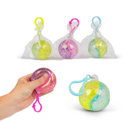 Scrunchems Porte-Clés Glitter Ball Bicolore – Modèle Assorti