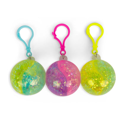 Scrunchems Porte-Clés Glitter Ball Bicolore – Modèle Assorti