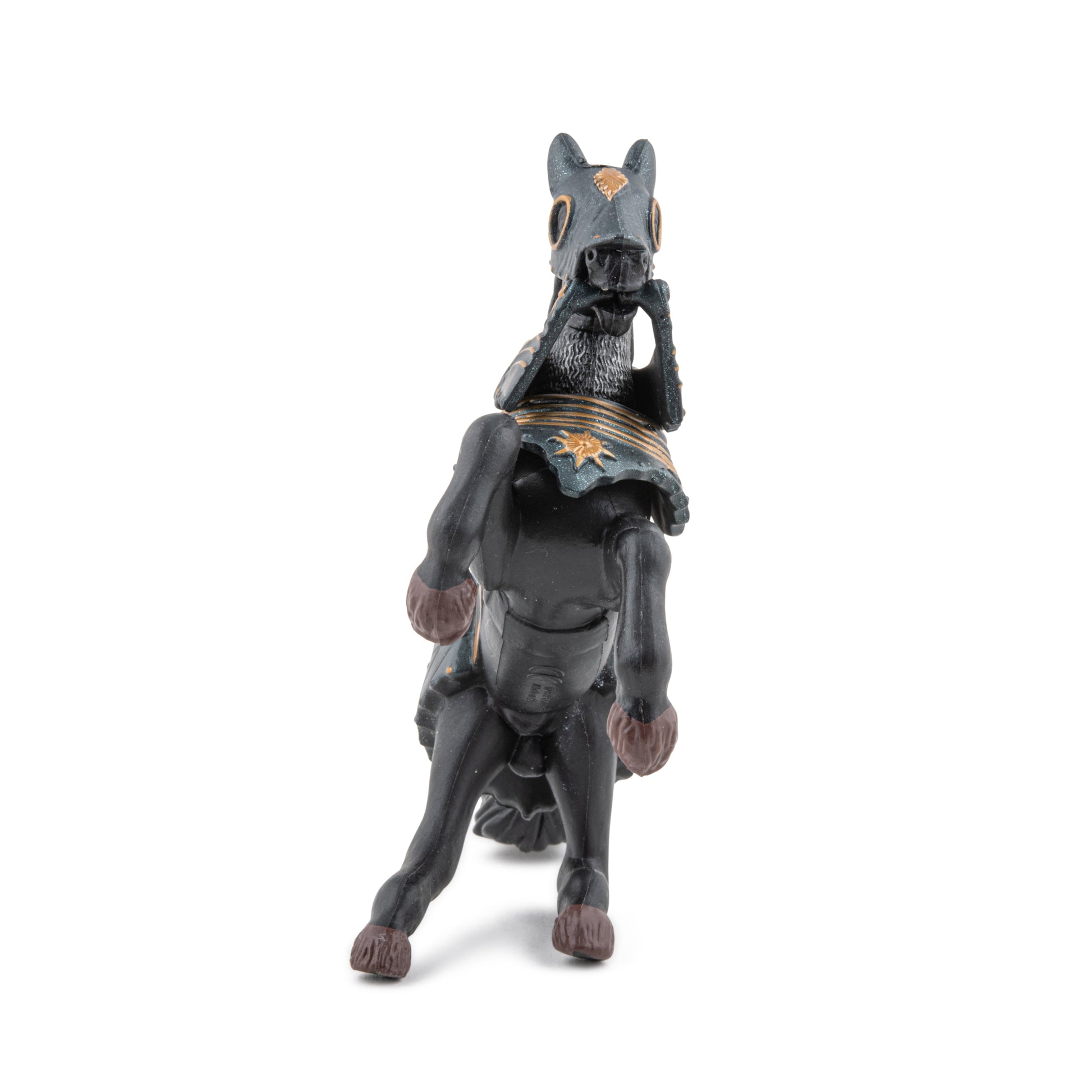Figurine Cheval en armure noire Papo - personnage médiéval