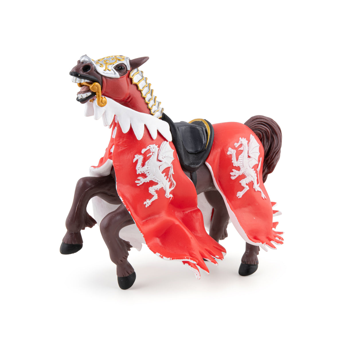 King's Horseman figurine with red dragon