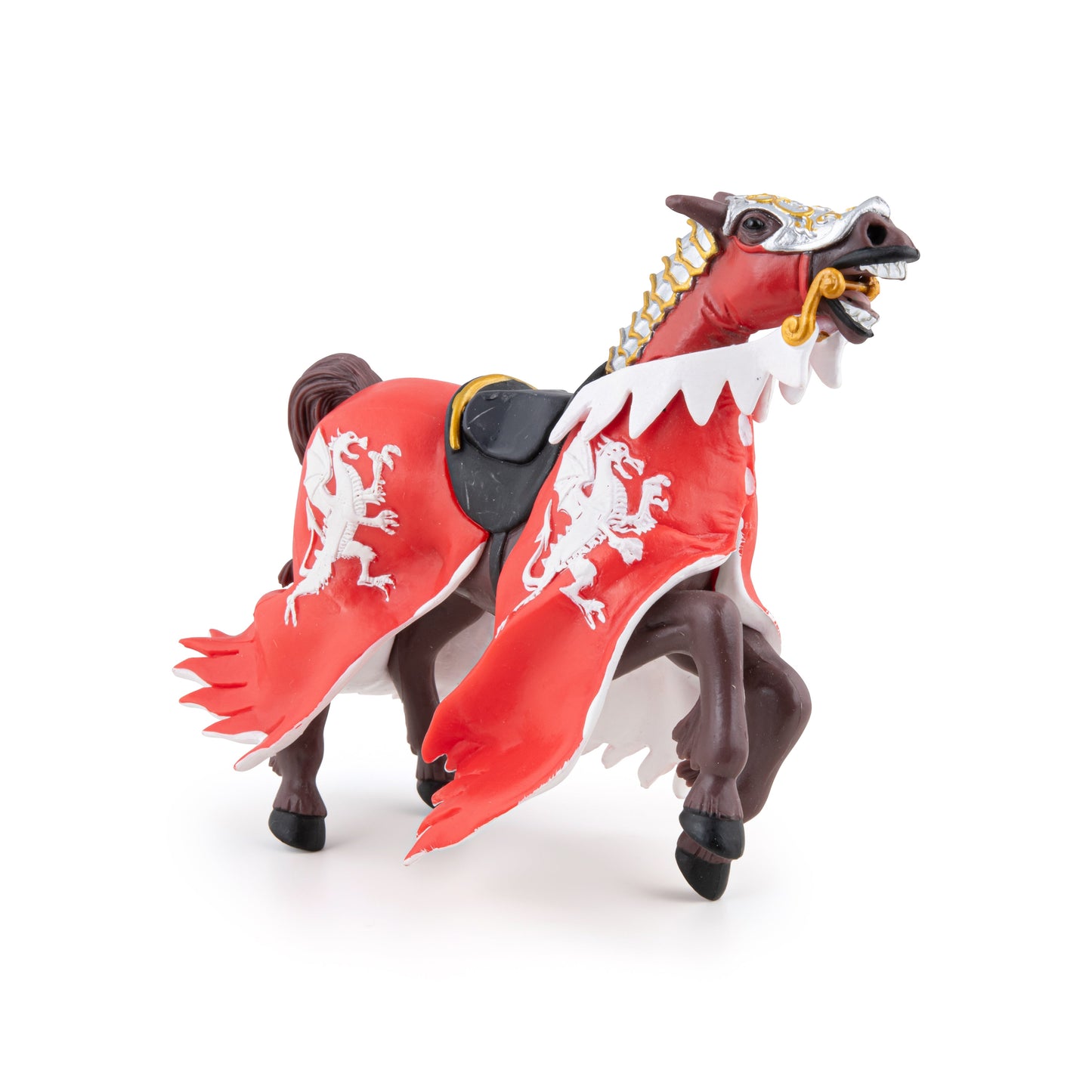 King's Horseman figurine with red dragon