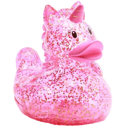 Glittery Pink Unicorn Duck