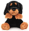 Dachshund plush toy, sitting