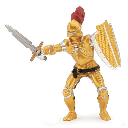 Golden Knight figurine in armor