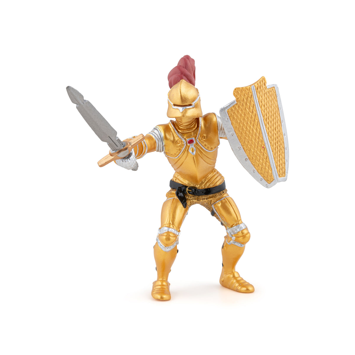 Golden Knight figurine in armor