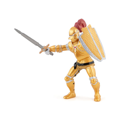 Golden Knight figurine in armor