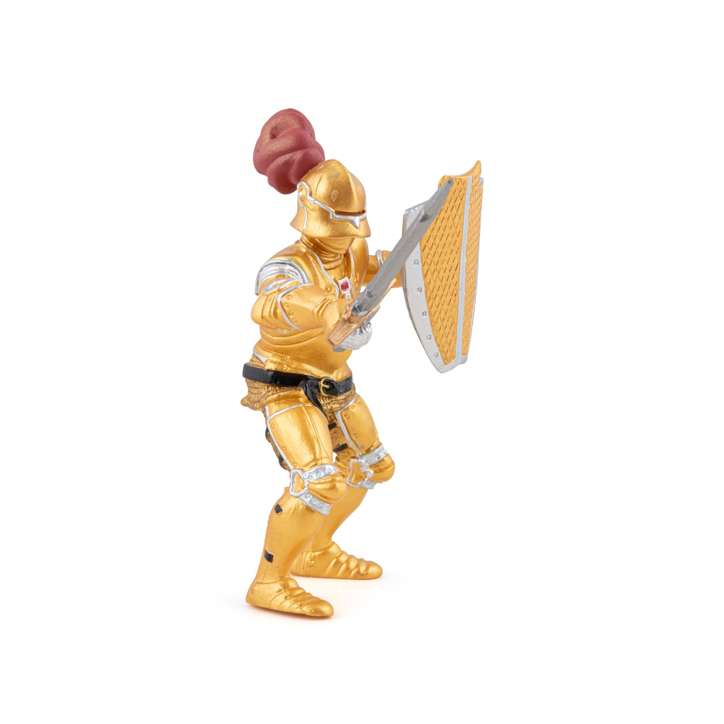 Golden Knight figurine in armor