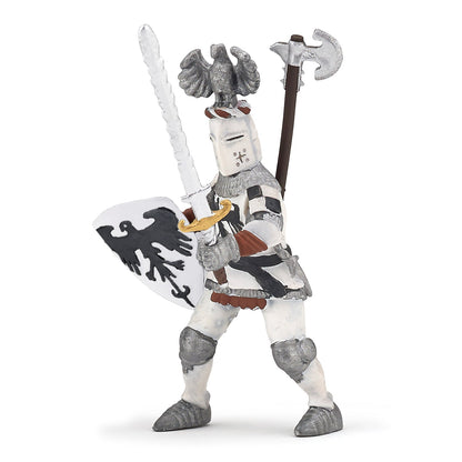 White Knight figurine with crest