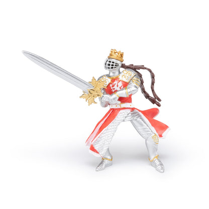 King with dragon and sword figurine