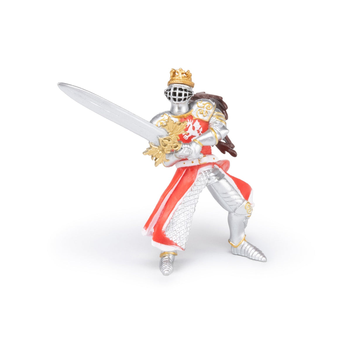 King with dragon and sword figurine