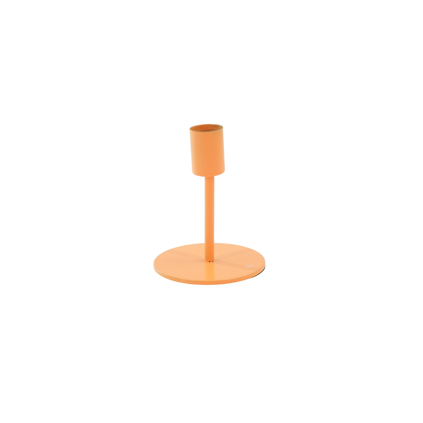 Candlestick - Basic - Metal - Neon Orange - 8x8x10cm