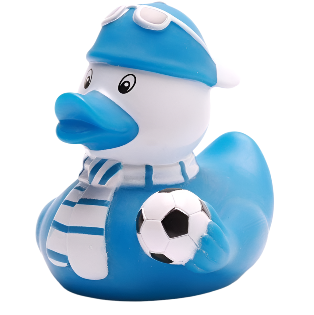 Blue Football Supporter Duck