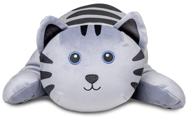 Coussin peluche chat gris ultra uni Uni Toys