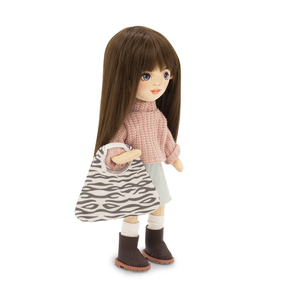 Sophie-pop met spijkerrokje, 32 cm