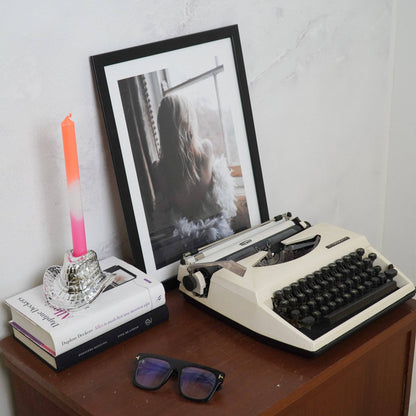 Kandelaar - Cowboyhoed - Keramiek - Zilver - 13,5x11x7 cm