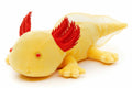 Peluche Axolotl Jaune aux Yeux Rouges