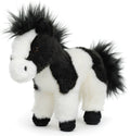 Peluche Cheval Noir et Blanc Debout