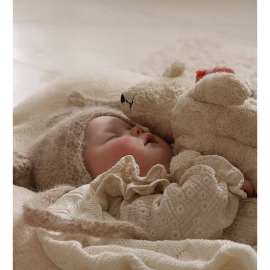 Peluche marionnette ours, petit | Blanc