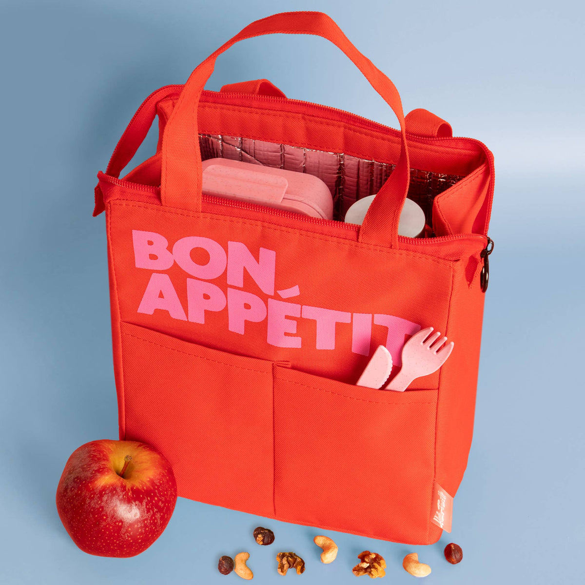 "Bon Appétit" Insulated Bag - Reddish