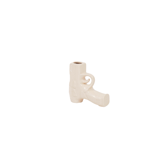 Gun White Flower Vase