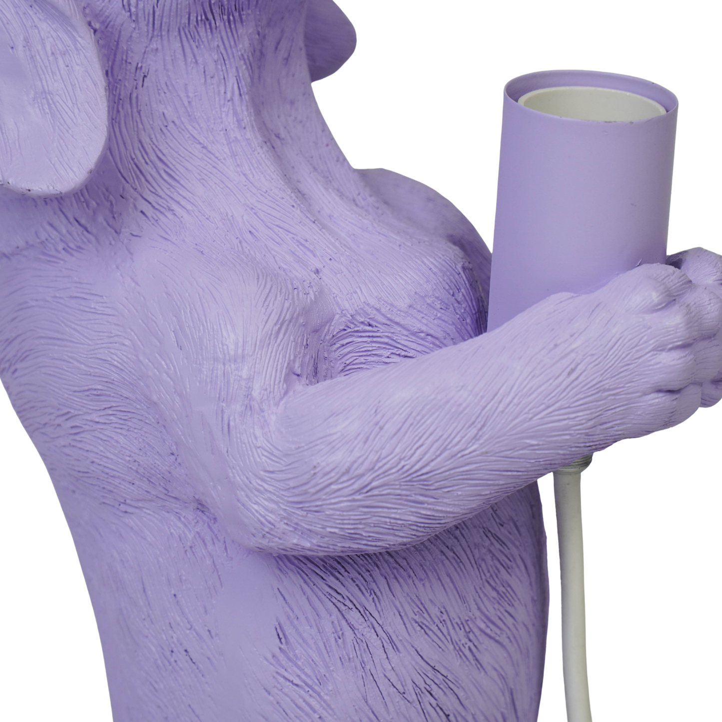 Table Lamp - Dachshund Lamp - Polyresin - Lilac - E14 - 10x15x38cm