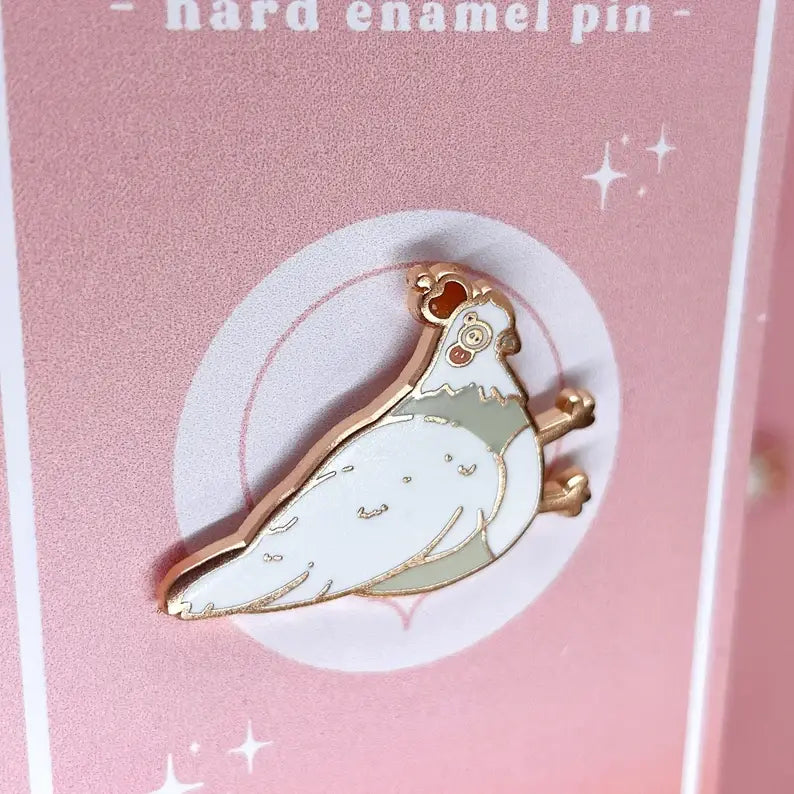 Cherry Pigeon Pin