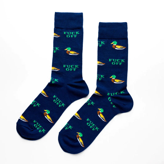 Mallard Socks "Fuck Off"