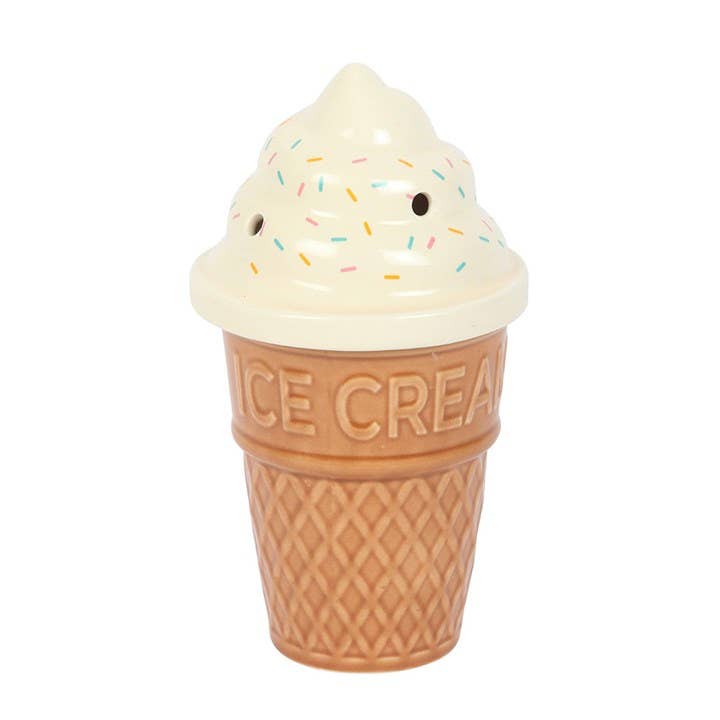 Ice cream cone shaped oil burner