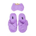 Pantoffels en nachtmasker - Paars