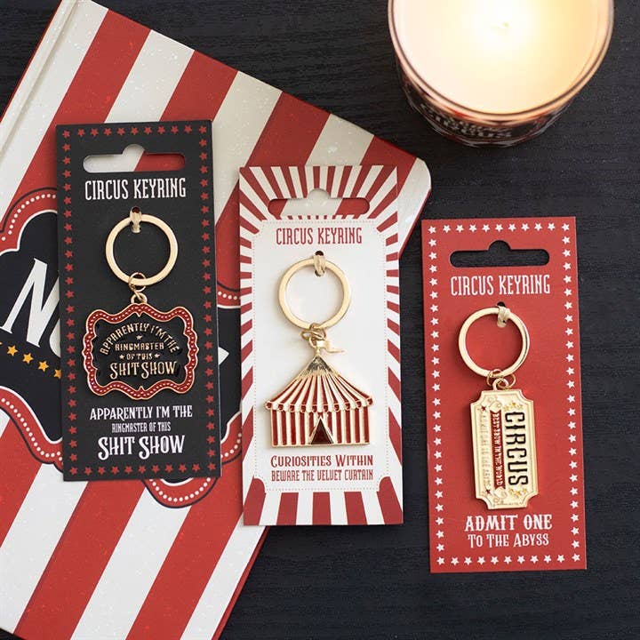 Circus Ticket Keychain