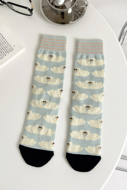 Chaussettes Cygnes Amoureux