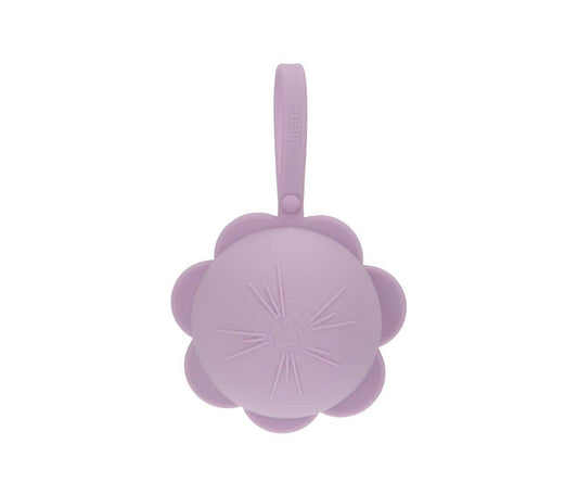 Lilac Flower Silicone Pacifier Clip