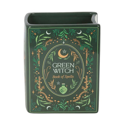 Book-Shaped Vase - Green Witch