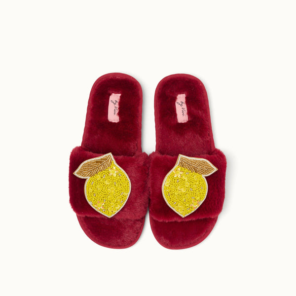 Pair of slippers pins - Lemon