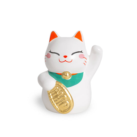 White Lucky Cat Piggy Bank