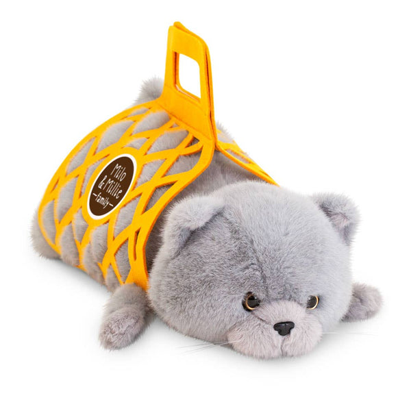 Milo &amp; Millie Plush Toy, Milo the Grey Cat (56 cm) - 0+