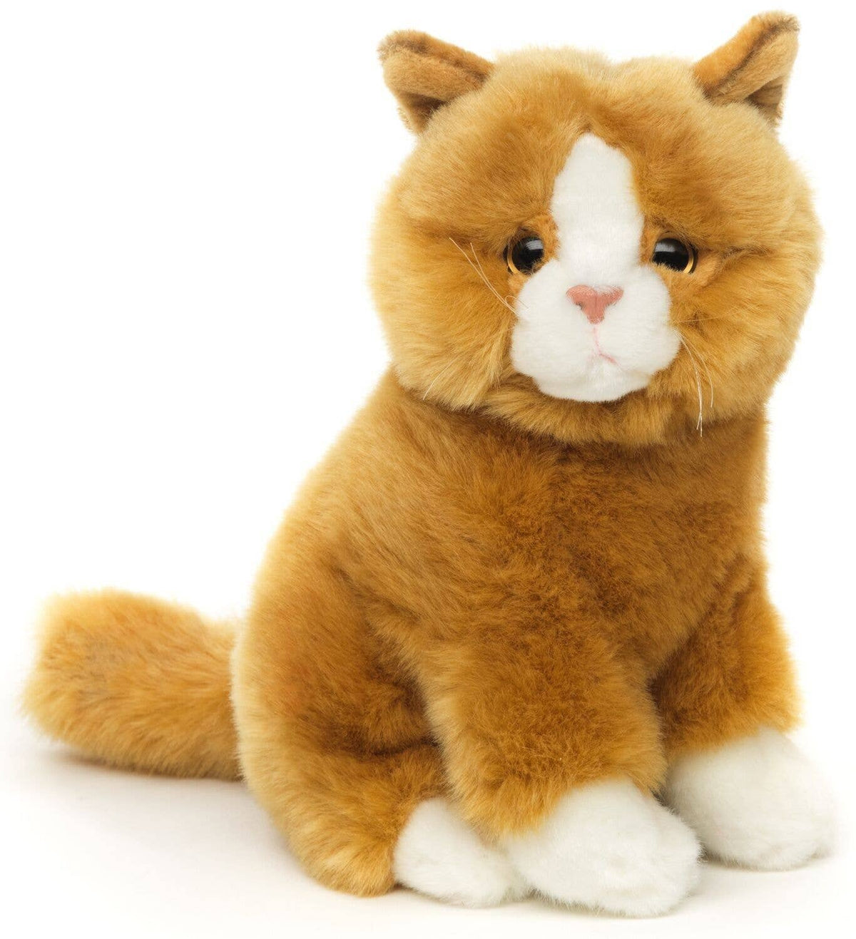 Golden brown sitting cat plush