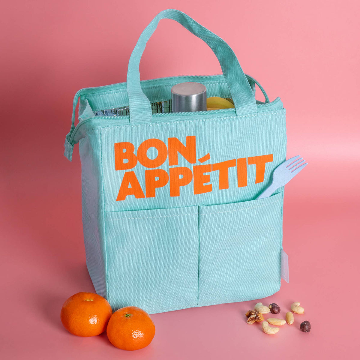 "Bon Appétit" Insulated Bag - Mint Green