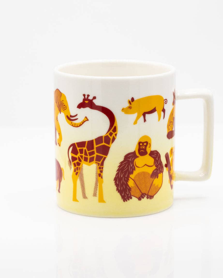 Mug Rétro Mammifères (350 ml) – produit scientifique Cognitive Surplus EU, vue 1