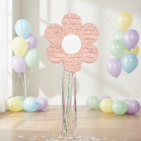 Roze bloemen piñata