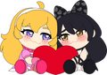 Peluche Valentine's Yang & Blake – 15,2 cm