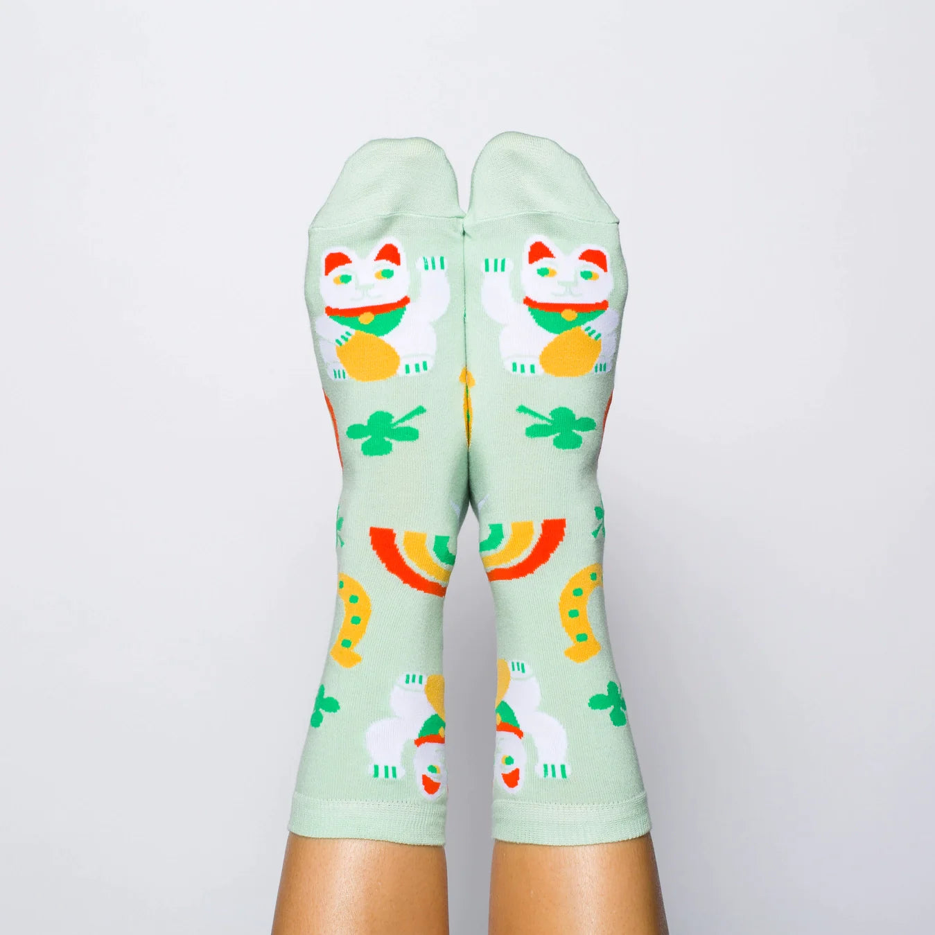 Lucky Socks - Lucky Cats, Clovers, Lightning Bolts and Rainbows