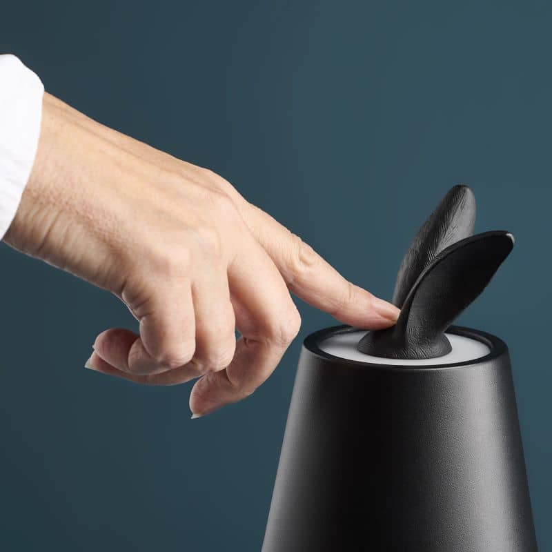 LED-tafellamp met konijnenmotief, zwart